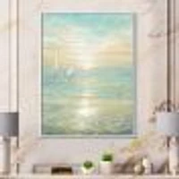 Sunrise Boat I  Canvas Wall Art