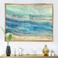 Ocean Mineral Waves  Canvas Art