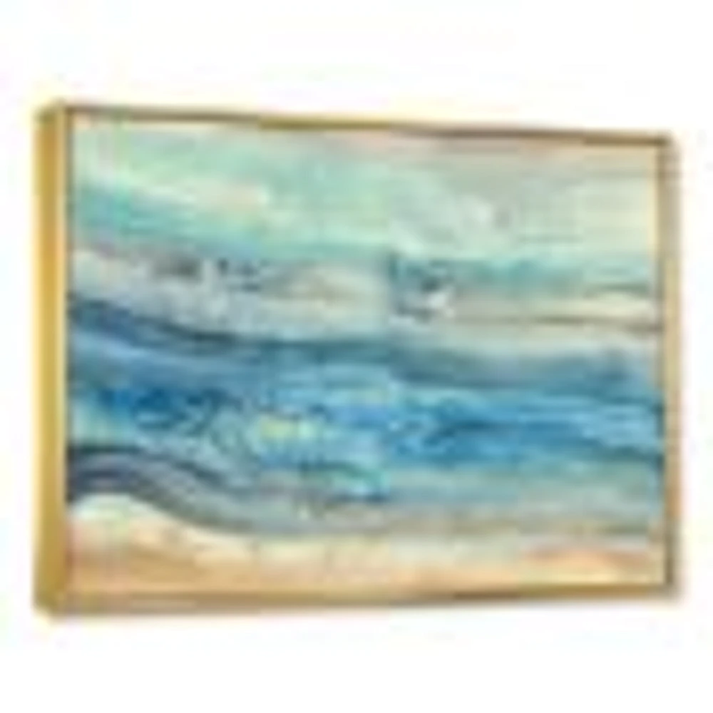 Ocean Mineral Waves  Canvas Art