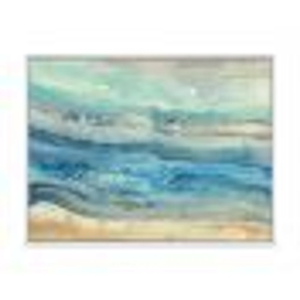 Ocean Mineral Waves  Canvas Art