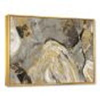 Painted Gold Stone  Canvas Art