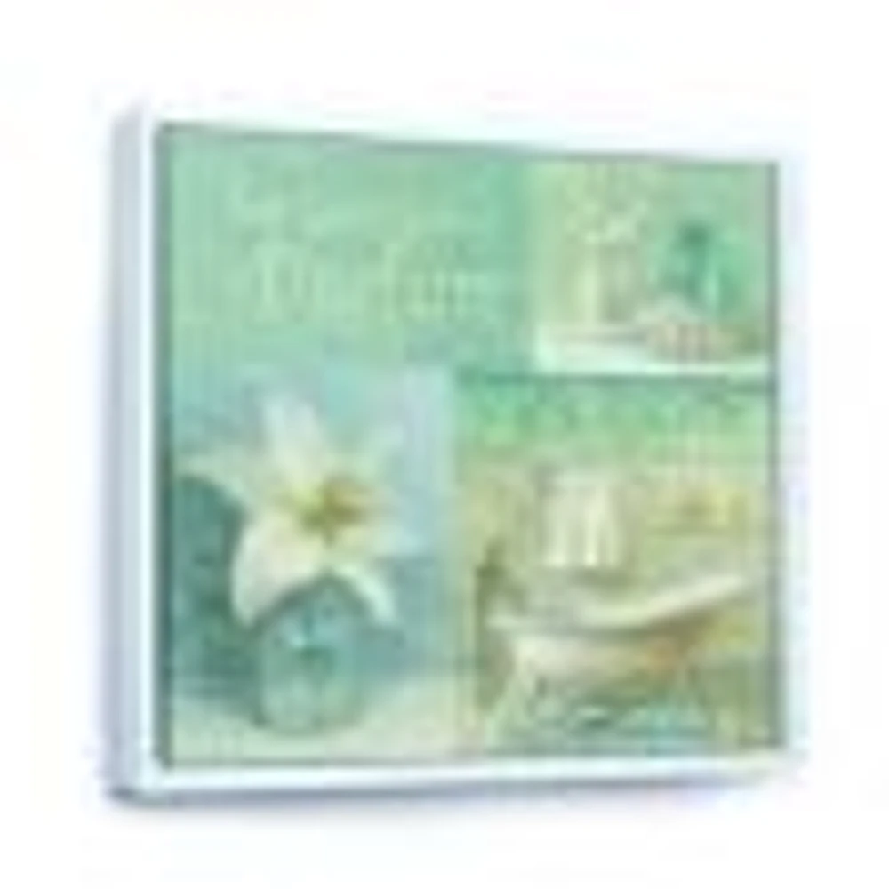 Bathroom Lily Parfum Bath Story  Canvas Wall Art