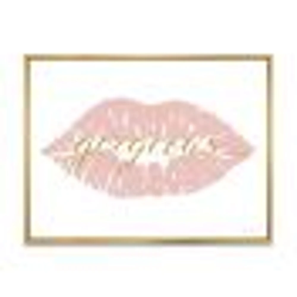 Toile « Fashion Glam Lips on Gold II