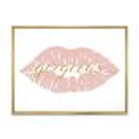 Toile « Fashion Glam Lips on Gold II