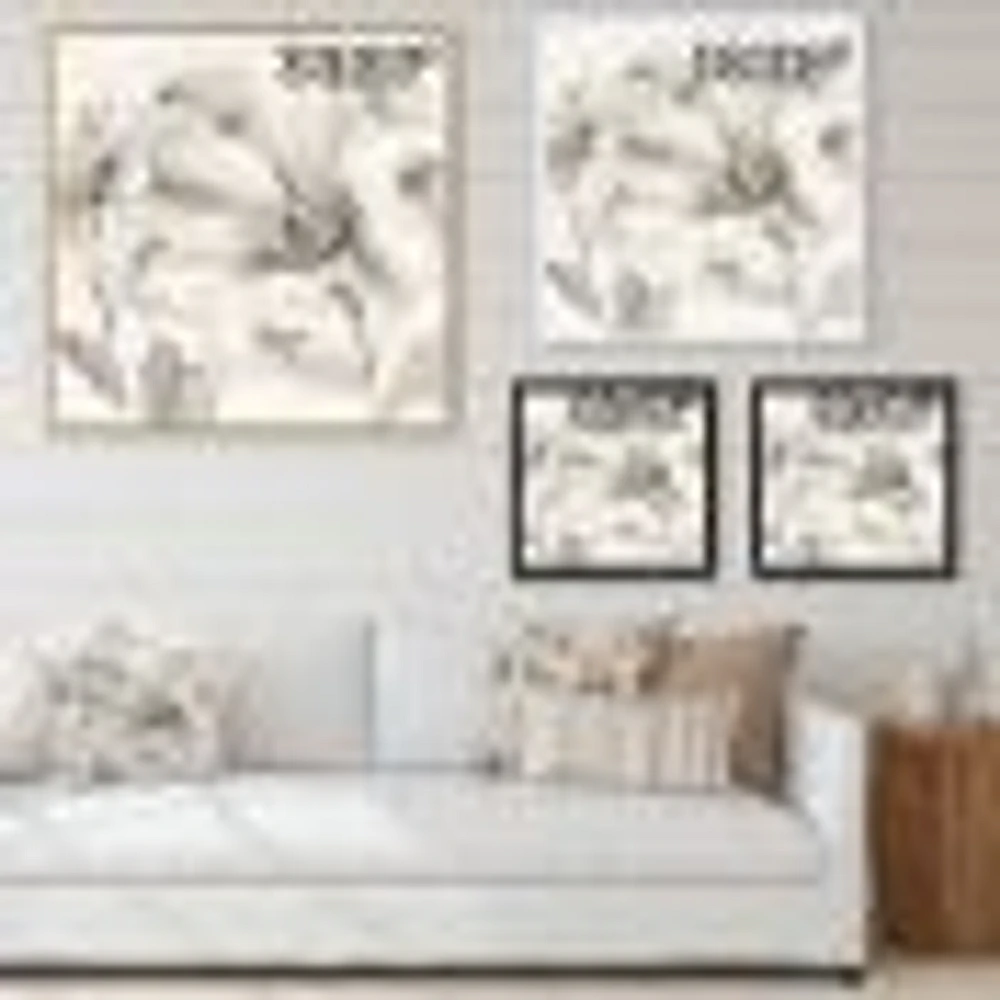 Indigold Grey Peonies IV  Canvas Art