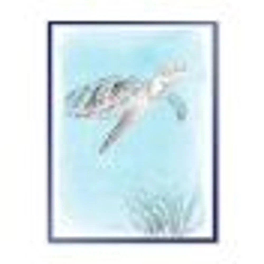 Toile « Coastal Sea Life I Turtle sketches »