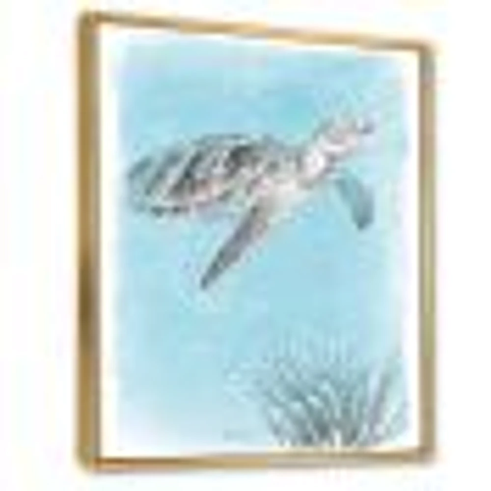 Toile « Coastal Sea Life I Turtle sketches »