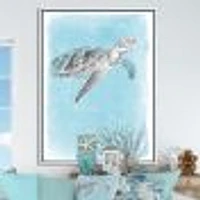 Toile « Coastal Sea Life I Turtle sketches »