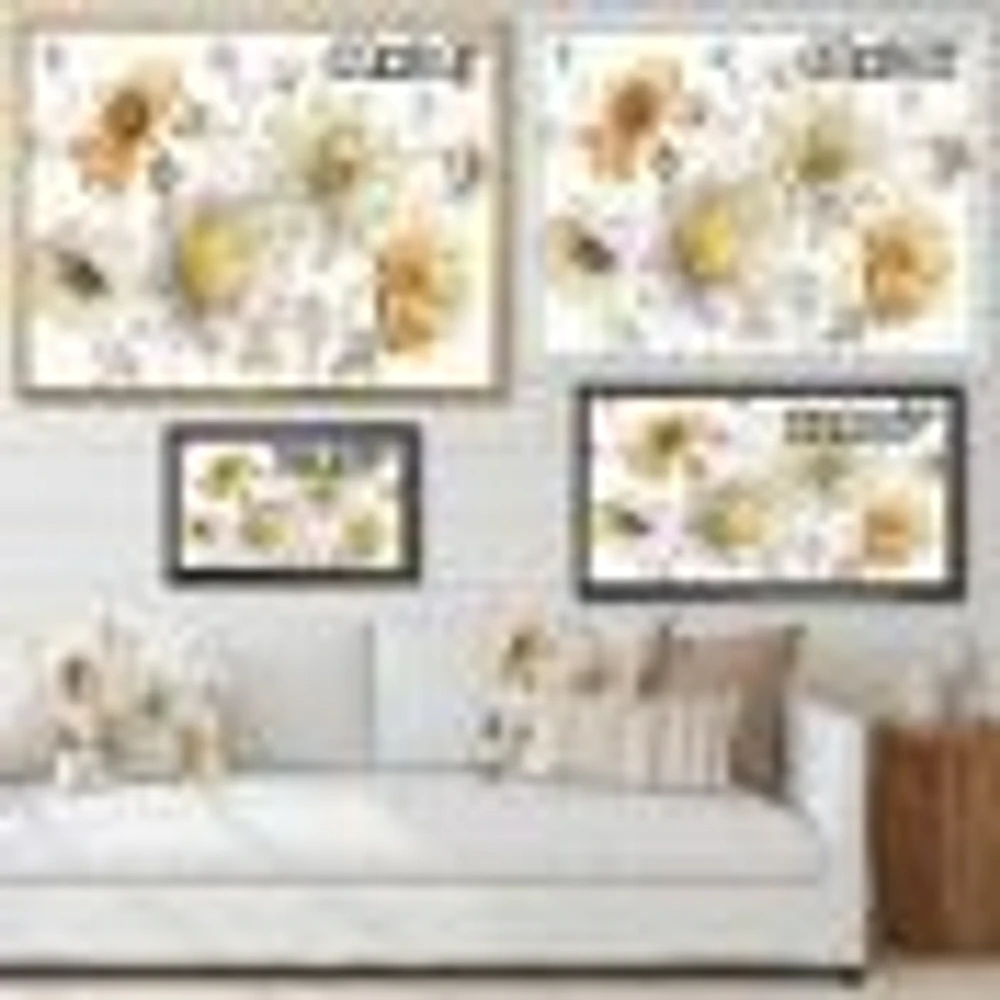 Fields of Gold Watercolor Flower VII  Canvas Art