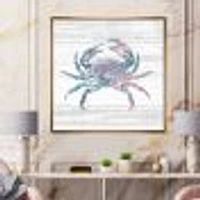 Pink Crab Ocean Life  Wall Art