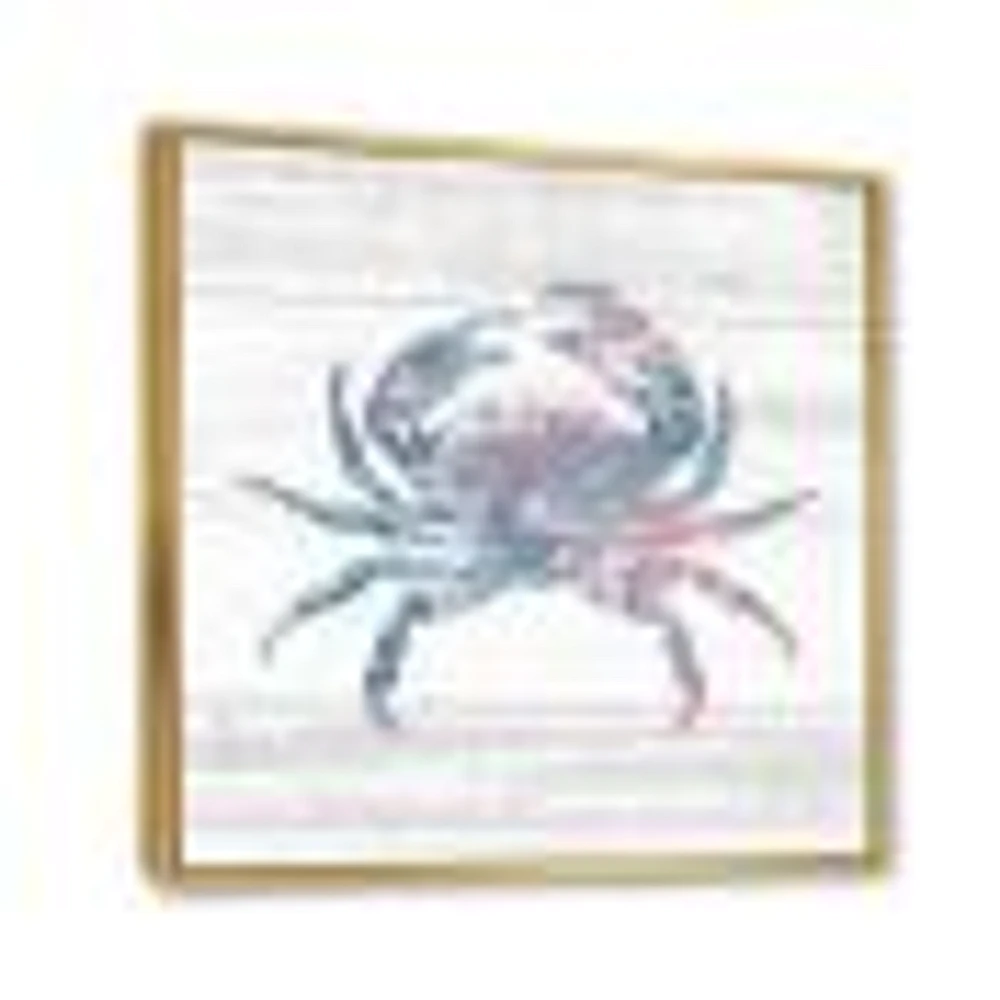 Pink Crab Ocean Life  Wall Art