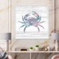 Toile « Pink Crab Ocean Life