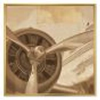 Toile « Retro Airplanes Sepia