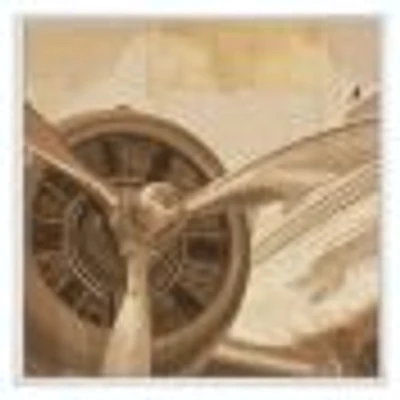 Retro Airplanes Sepia  Wall Art