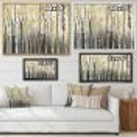 Golden Birch Forest I  Canvas Wall Art