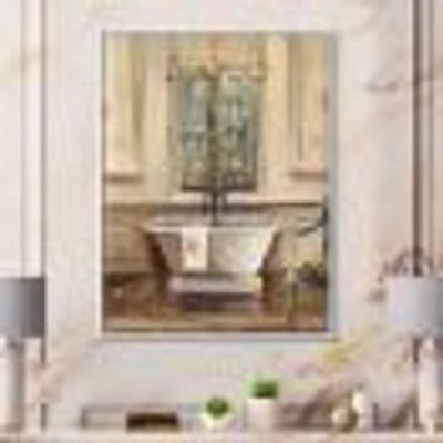 Vintage Paris Bathtub Painting  Wall Art