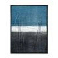 Teal Meets Grey Abstract Art  Wall