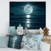 Toile « Super Moon Over The Sea I