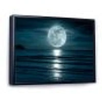 Toile « Super Moon Over The Sea I