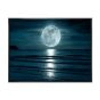 Toile « Super Moon Over The Sea I