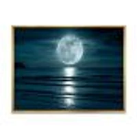 Toile « Super Moon Over The Sea I