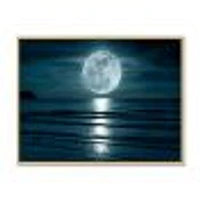 Toile « Super Moon Over The Sea I