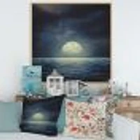 Super Moon Over The Sea II  Wall Art