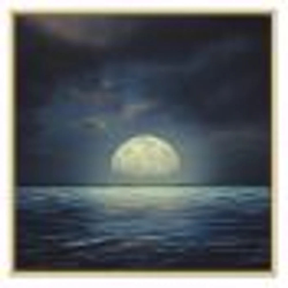 Super Moon Over The Sea II  Wall Art