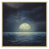 Super Moon Over The Sea II  Wall Art