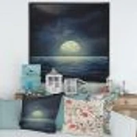 Super Moon Over The Sea II  Wall Art