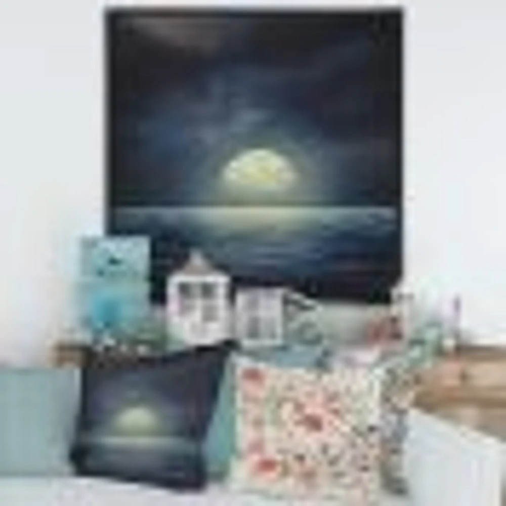 Super Moon Over The Sea II  Wall Art