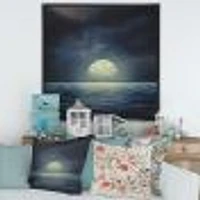 Super Moon Over The Sea II  Wall Art