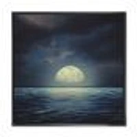 Super Moon Over The Sea II  Wall Art