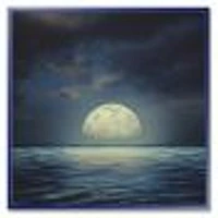 Super Moon Over The Sea II  Wall Art