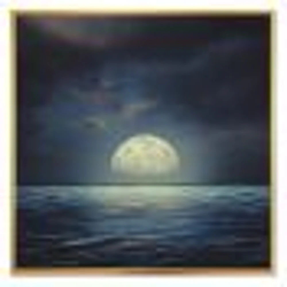 Super Moon Over The Sea II  Wall Art