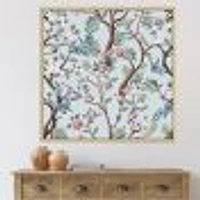 Toile « Chinoiserie with Birds and Peonies X