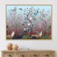 Chinoiserie with Birds and Peonies XI Wall Art