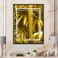 Yellow Bamboo and Tropical Leaves  Wall Art