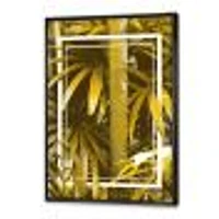 Yellow Bamboo and Tropical Leaves  Wall Art