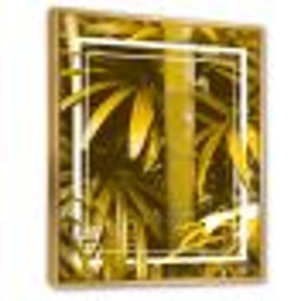 Toile « Yellow Bamboo and Tropical Leaves »