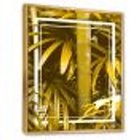 Toile « Yellow Bamboo and Tropical Leaves »