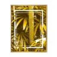 Yellow Bamboo and Tropical Leaves  Wall Art