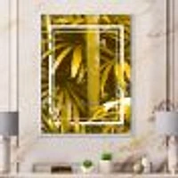 Yellow Bamboo and Tropical Leaves  Wall Art