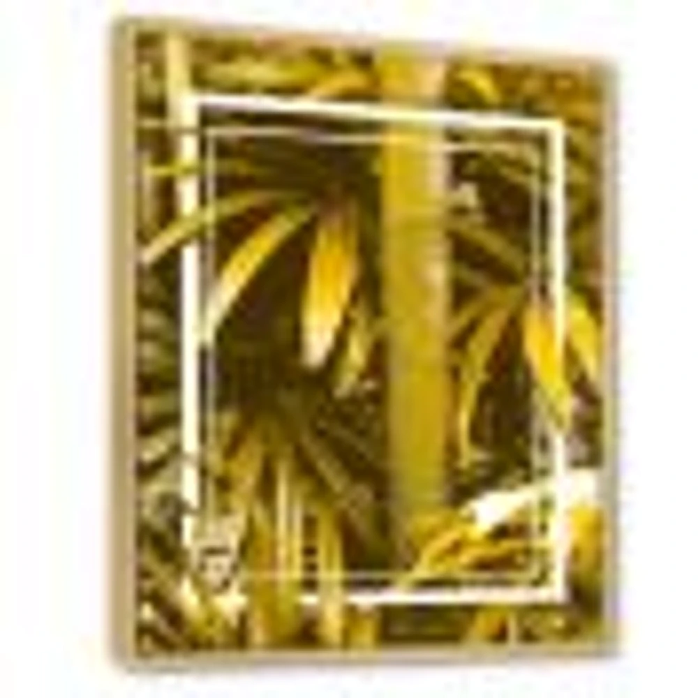 Toile « Yellow Bamboo and Tropical Leaves »