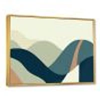 Abstract Geometric Landscape with Hills  Wall Art