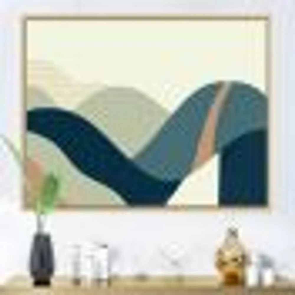 Toile « Abstract Geometric Landscape with Hills