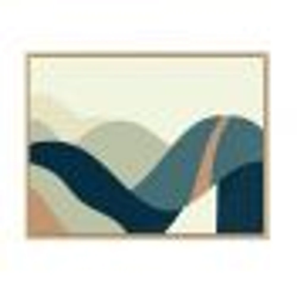 Abstract Geometric Landscape with Hills  Wall Art