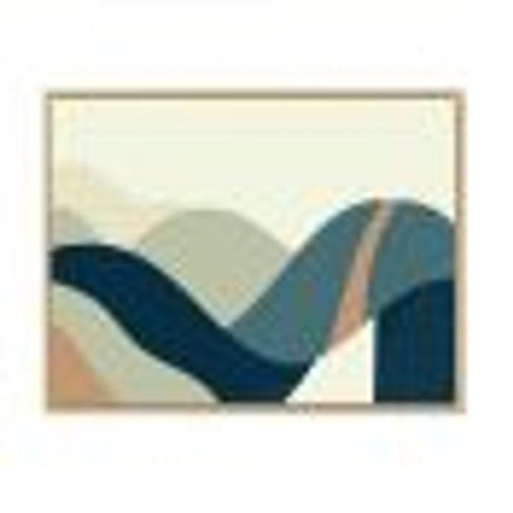 Abstract Geometric Landscape with Hills  Wall Art