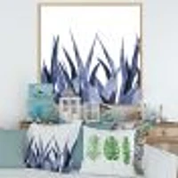 Toile imprimée « Navy Blue Agave Leaves »