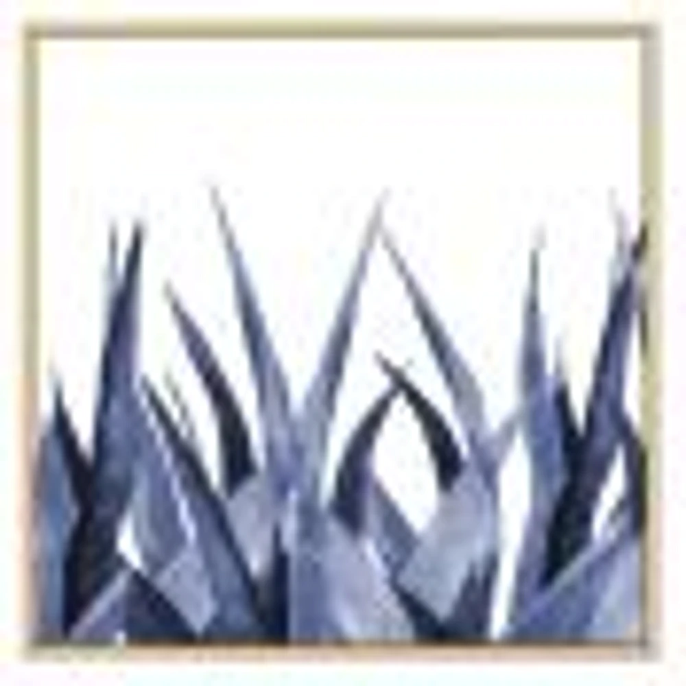 Toile imprimée « Navy Blue Agave Leaves »